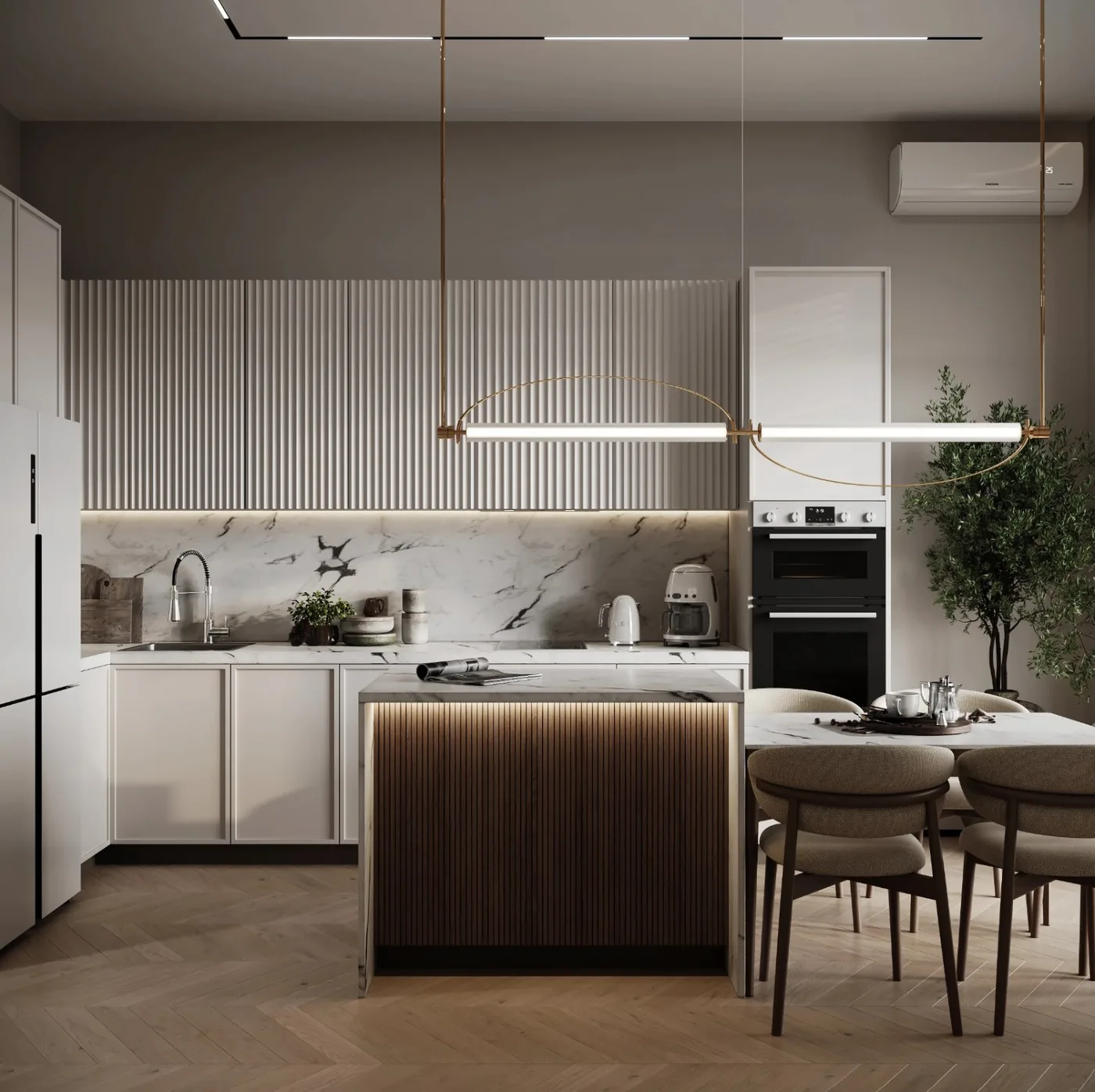 Marble & Timber Kitchen