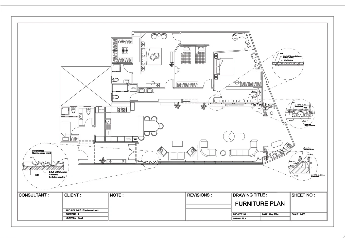 Apartment Interior Shop Drawings